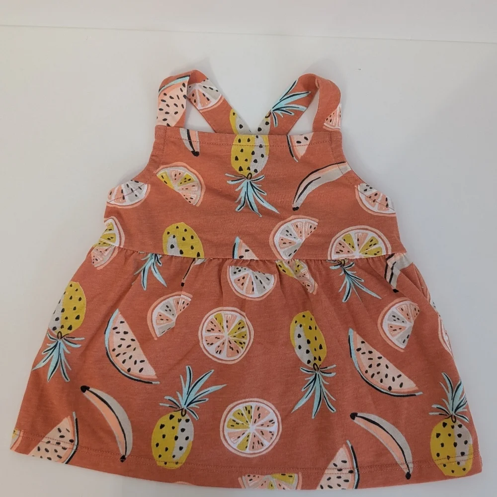 OshKosh B'gosh Orange and White Tank Top Set Size 18 Months